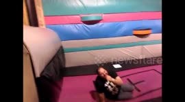 Funny trampoline FAIL