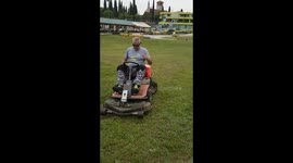 Lawnmower fail crazy flip funny