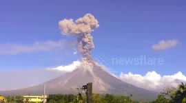 Mayon volcano erupts in the Philippines