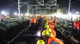 No tea breaks! Chinese workers rebuild station in just nine hours