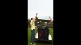 Golf shot then lost golf bag
