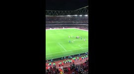 Arsenal fan thanks the team for showing up by shouting
