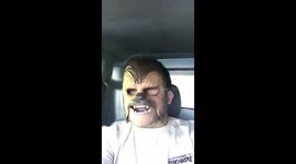 Broke down in Van with Star Wars Character
