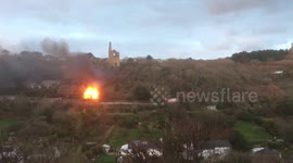 Holiday home fire in Cornish village
