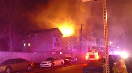 Heavy House Fire in Newark NJ