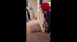 Clown mask prank