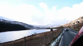 Hiking up Mount Snowdon in the North Wales Mountain range of Snowdonia - Winter 2018