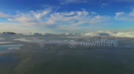 Ice Shove / Ice Mountain winter lake