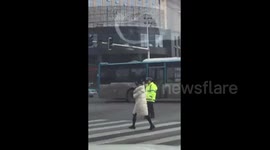 Dancing policeman has unique way of directing traffic