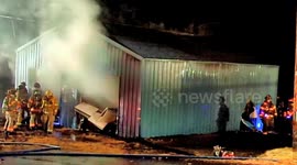 Garage fire Wilburton (Cuts)