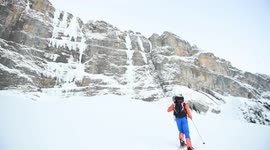 fearless climber becoming the first person in the world to ascend a 300m frozen waterfall, without ropes