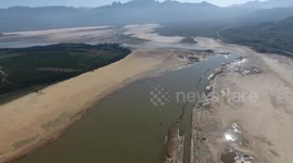 Aerial footage of Cape Town main water supply