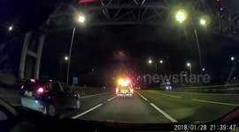M6 Motorway Stranded Vehicle Rolling Roadblock