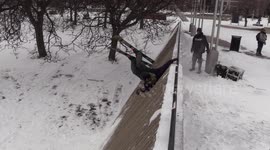 Skier Egg Roll at Hart Plaza