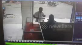 the action of a man in a stolen hat in a gold shop
