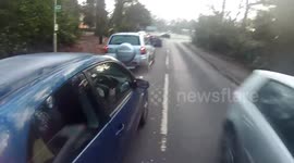 Furious cyclist rants at reckless driver