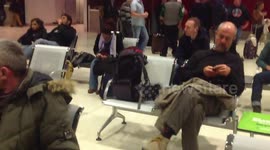 Queue at Dublin airport. Flight to bergamo, Ryan air, 12 October 2013