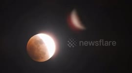 Super blue blood moon over China