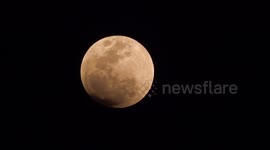 Rare Supermoon seen from Thailand