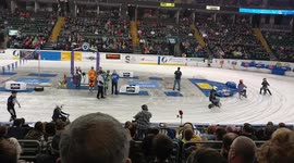 Chick takes a spill on mini bike
