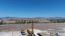Cape Town Water Crisis - Well Drilling Aerial Footage