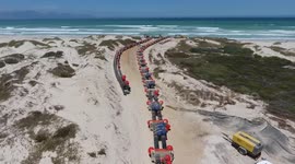 Aerial footage of Cape Town desalination plant