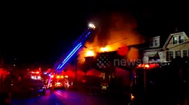 5th alarm 10 homes involved homes burning Mount Carmel