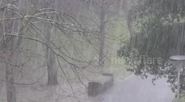 Heavy rain and hail in Donostia Basque Country