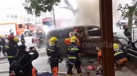 Minivan carrying gas canisters crashes into pedestrians in Shanghai