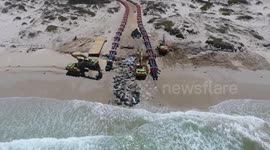 Aerial footage shows Cape Town's rush to get desalination plants online