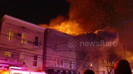 Newark House Fire with multiple people trapped.