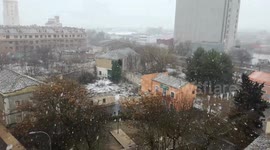 The snow storm  in the province of Cuenca