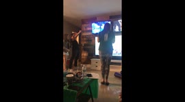 Philadelphia Eagle Fan crazy Super Bowl Celebration after Win