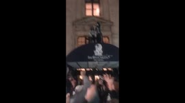 EAGLE FANS CELEBRATE JUMPING OFF RITZ CARLTON HOTEL