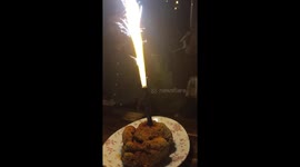 Flaming chicken at red rooster