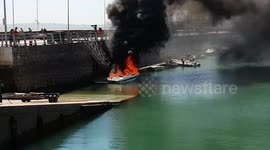Torquay, Boat on Fire 26-05-17
