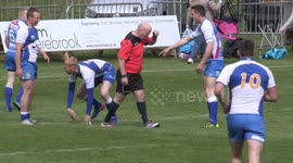 Even the ref joined in on these extraordinary rugby try celebrations