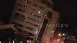 'Guests trapped' as Taiwan Yuncui Building collapses in quake