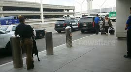 man Breaches Security tsa checkpoint at AA lax airport police LAPD FBI called to terminal 4 at lax