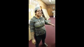 Puerto rican with a broom