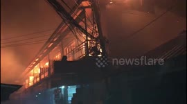 Huge fire in Koh Phi Phi, Thailand