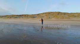 Camber Sands Beach High Winter Winds