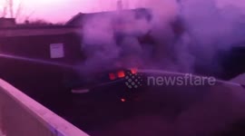 Macclesfield canal Barge On Fire | Narrow Boat Fire Macclesfield Canal