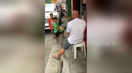 Newsflare Edit - WATCH Dragon dance Using improvised drums