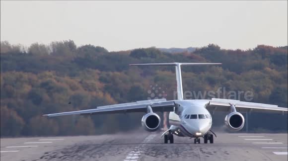Archive footage of an Antonov AN-148 - the model which crashed today