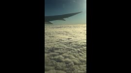 Clouds from airplane window