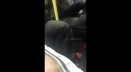 RACIST WOMAN ON LONDON TUBE GETS PUNCHED PART 3 -- ORIGINAL UNCUT