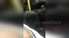 Newsflare Edit - RACIST WOMAN ON LONDON TUBE GETS PUNCHED PART 3 -- ORIGINAL UNCUT