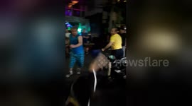 British tourists in shocking street brawl