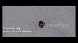Drone flight in the snow (UK Snow) December 2017